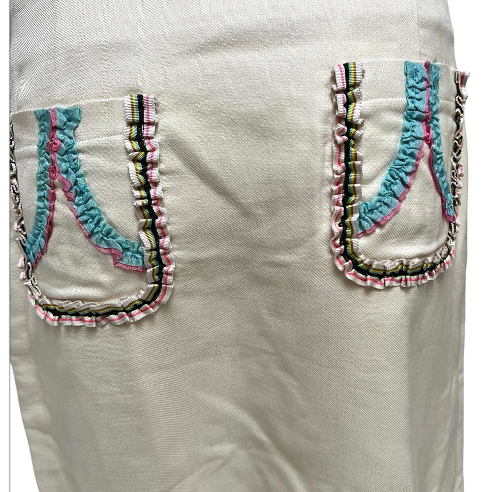 Vintage CYTHIA‎ RAWLEY Silk Mini Skirt Preppy Light Academia Coquette Girl 90's - Picture 16 of 17